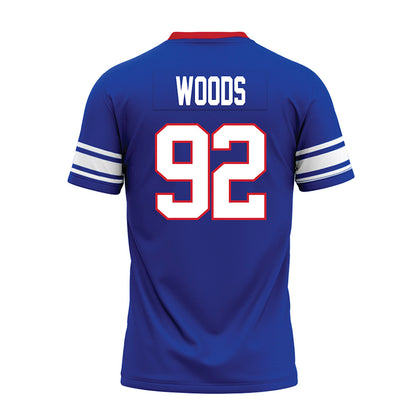 SMU - NCAA Football : Hudson Woods - Premium Football Jersey-1