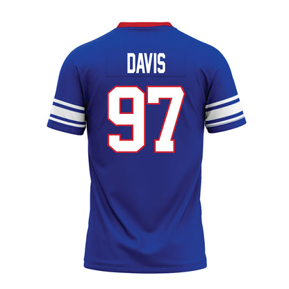 SMU - NCAA Football : Christian Davis - Premium Football Jersey-1