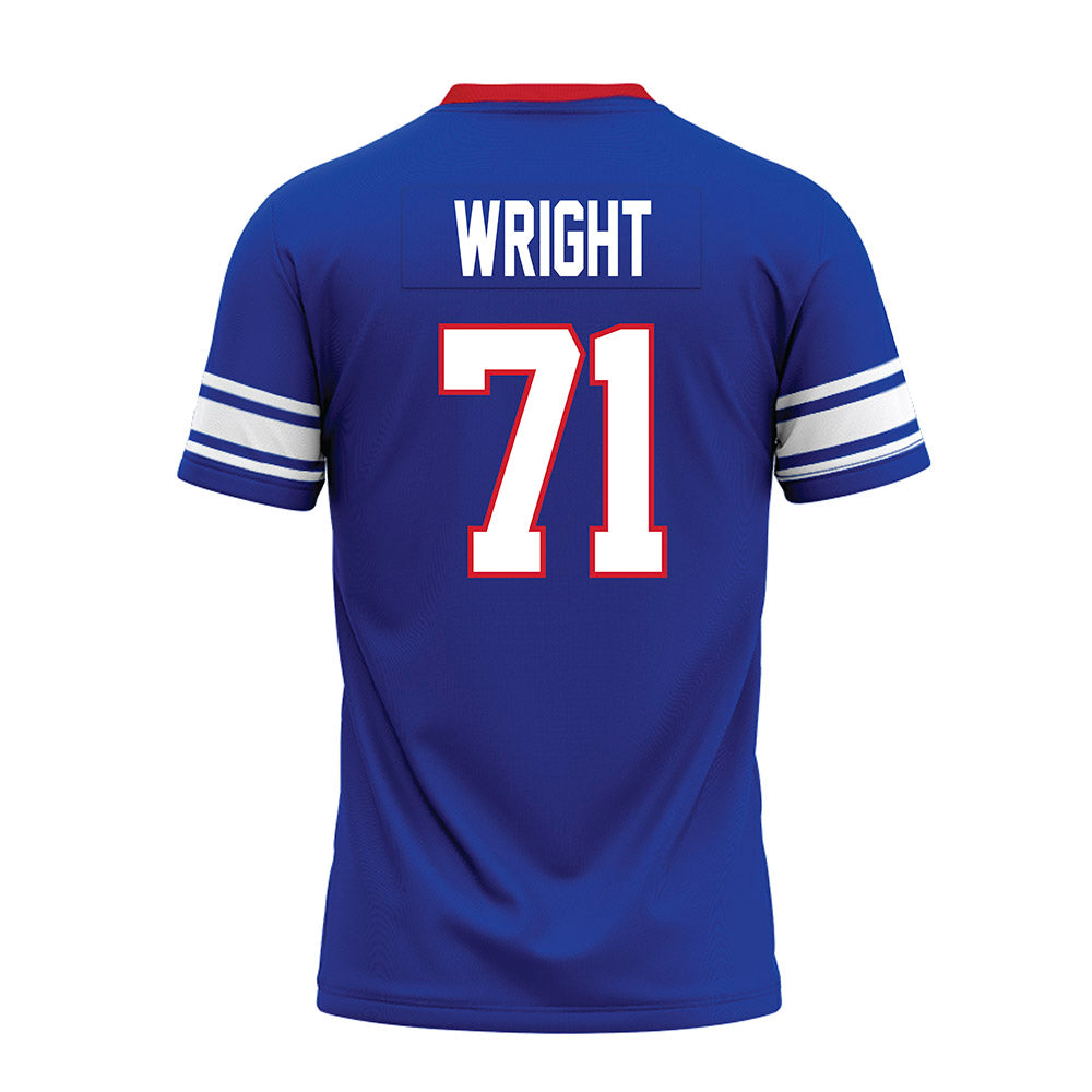 SMU - NCAA Football : Max Wright - Premium Football Jersey-1