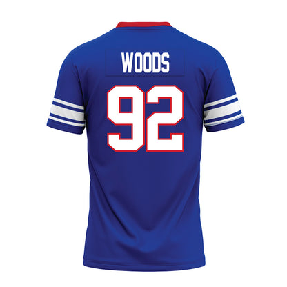 SMU - NCAA Football : Hudson Woods - Premium Football Jersey-1
