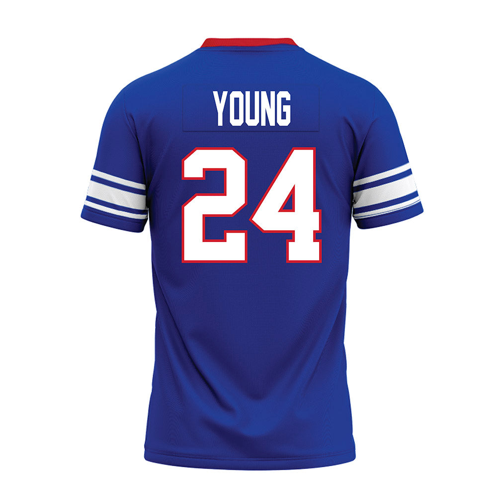 SMU - NCAA Football : Izayah Young - Premium Football Jersey-1
