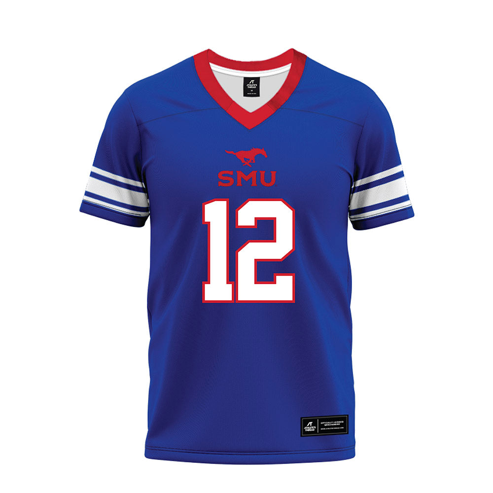 SMU - NCAA Football : Caden Marshall - Premium Football Jersey-0
