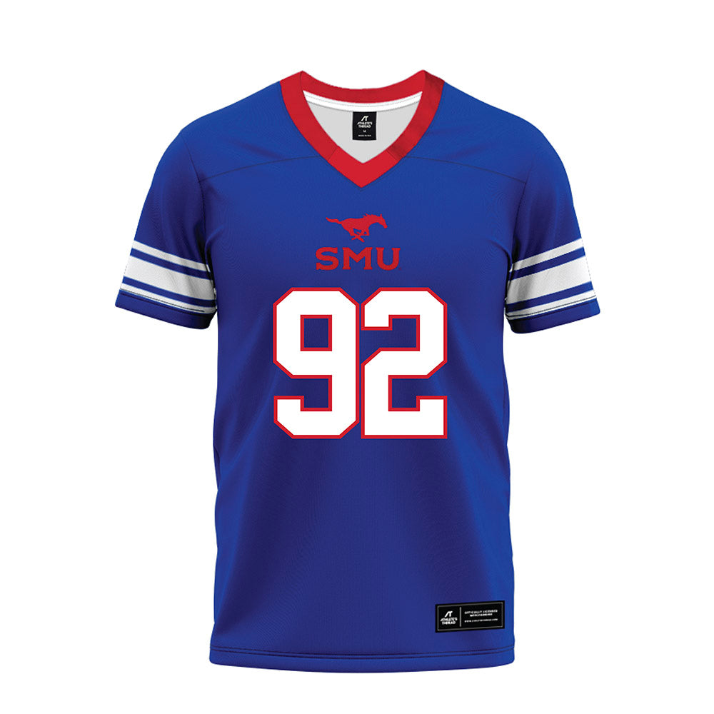 SMU - NCAA Football : Hudson Woods - Premium Football Jersey-0