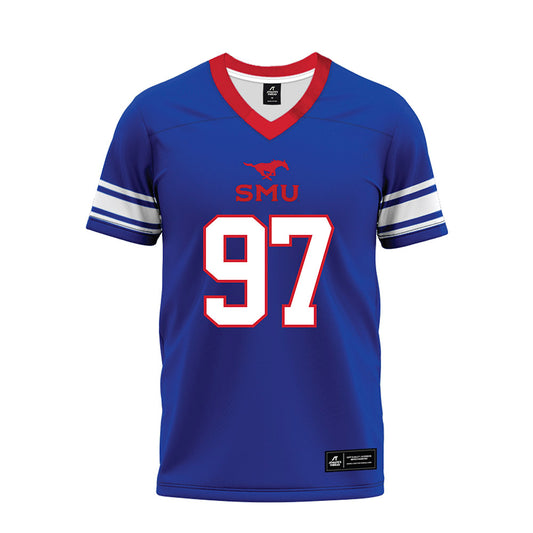 SMU - NCAA Football : Christian Davis - Premium Football Jersey-0