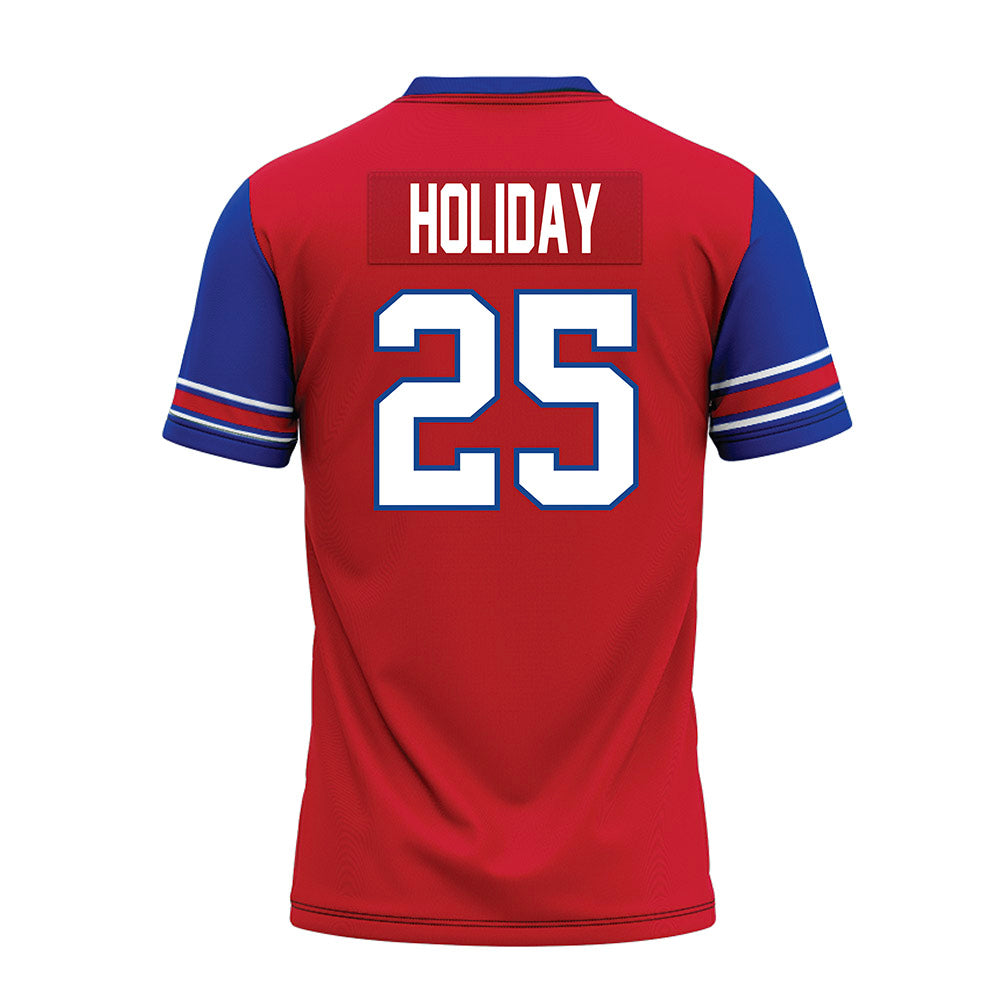 SMU - NCAA Football : Javion Holiday - Red Premium Football Jersey-1