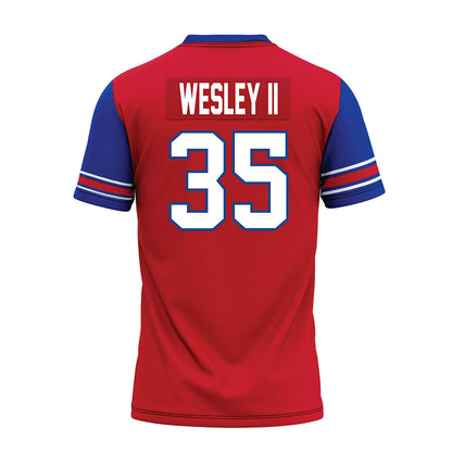 SMU - NCAA Football : Dante Wesley II - Red Premium Football Jersey-1