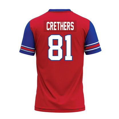 SMU - NCAA Football : Ty Crethers - Red Premium Football Jersey-1