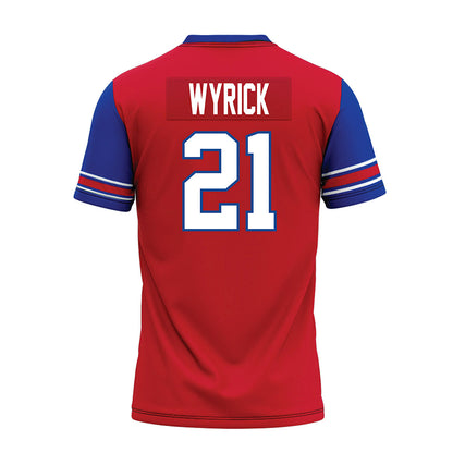 SMU - NCAA Football : Jimmy Wyrick - Red Premium Football Jersey-1
