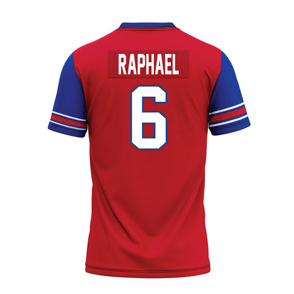 SMU - NCAA Football : Kendrick Raphael - Red Premium Football Jersey-1