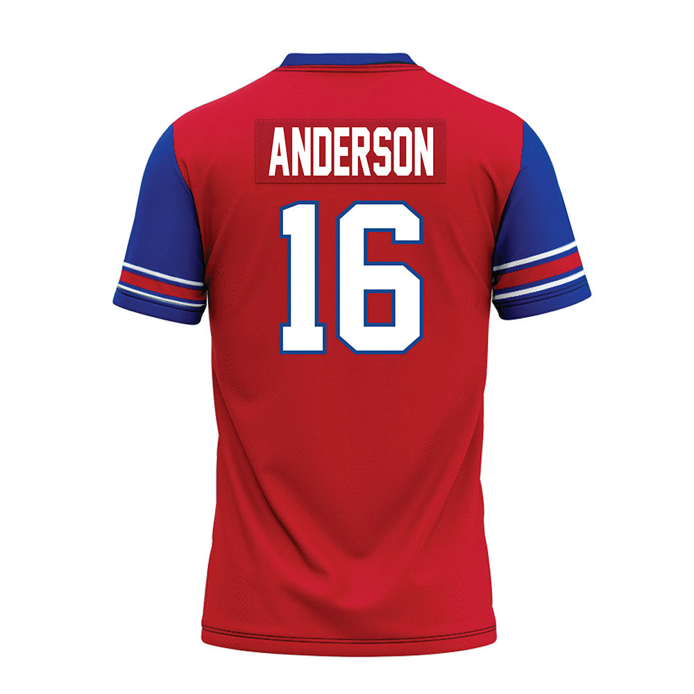SMU - NCAA Football : Jakai Anderson - Red Premium Football Jersey-1