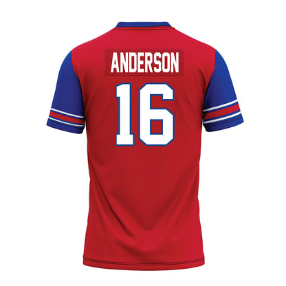 SMU - NCAA Football : Jakai Anderson - Red Premium Football Jersey-1