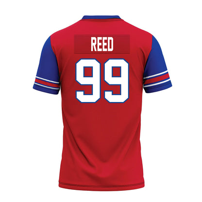 SMU - NCAA Football : Nick Reed - Red Premium Football Jersey-1