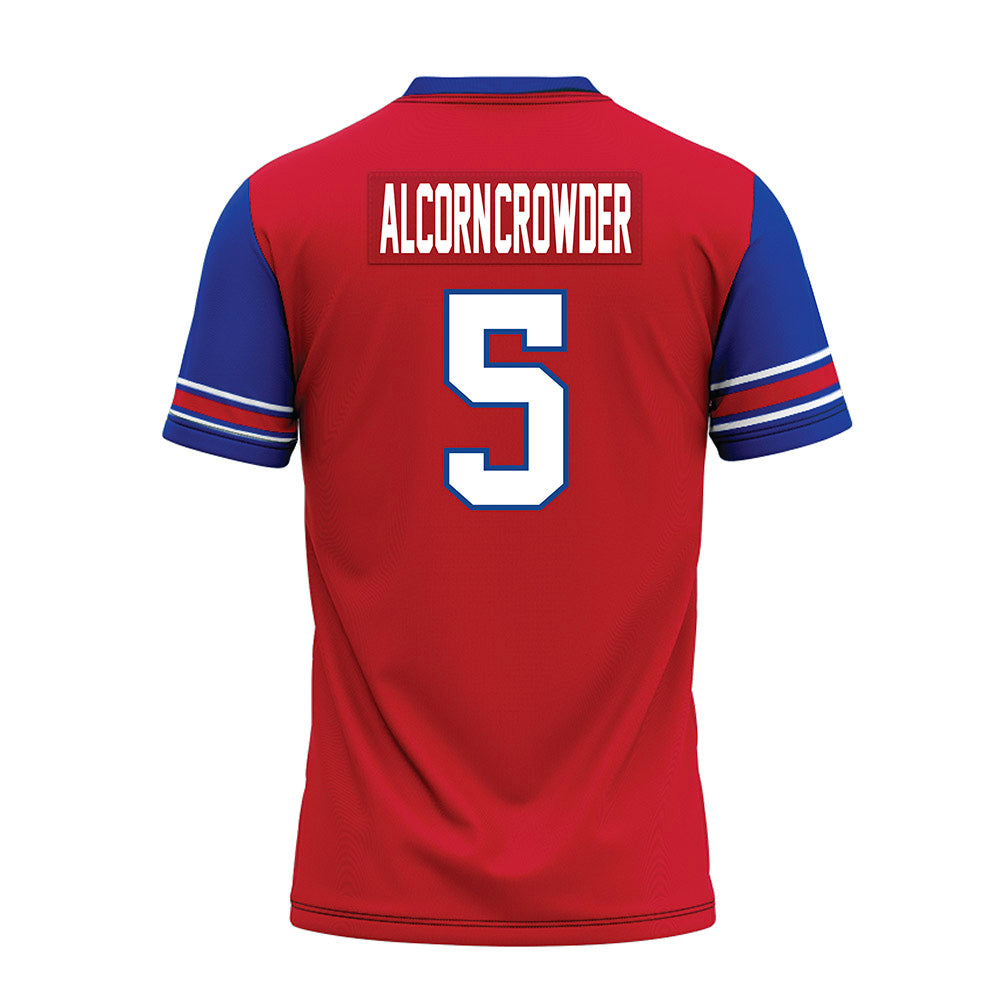 SMU - NCAA Football : Malcolm Alcorn-Crowder - Red Premium Football Jersey-1