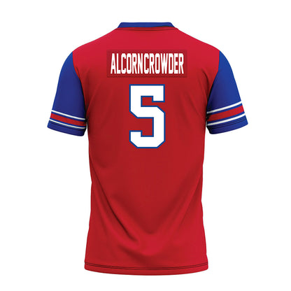 SMU - NCAA Football : Malcolm Alcorn-Crowder - Red Premium Football Jersey-1