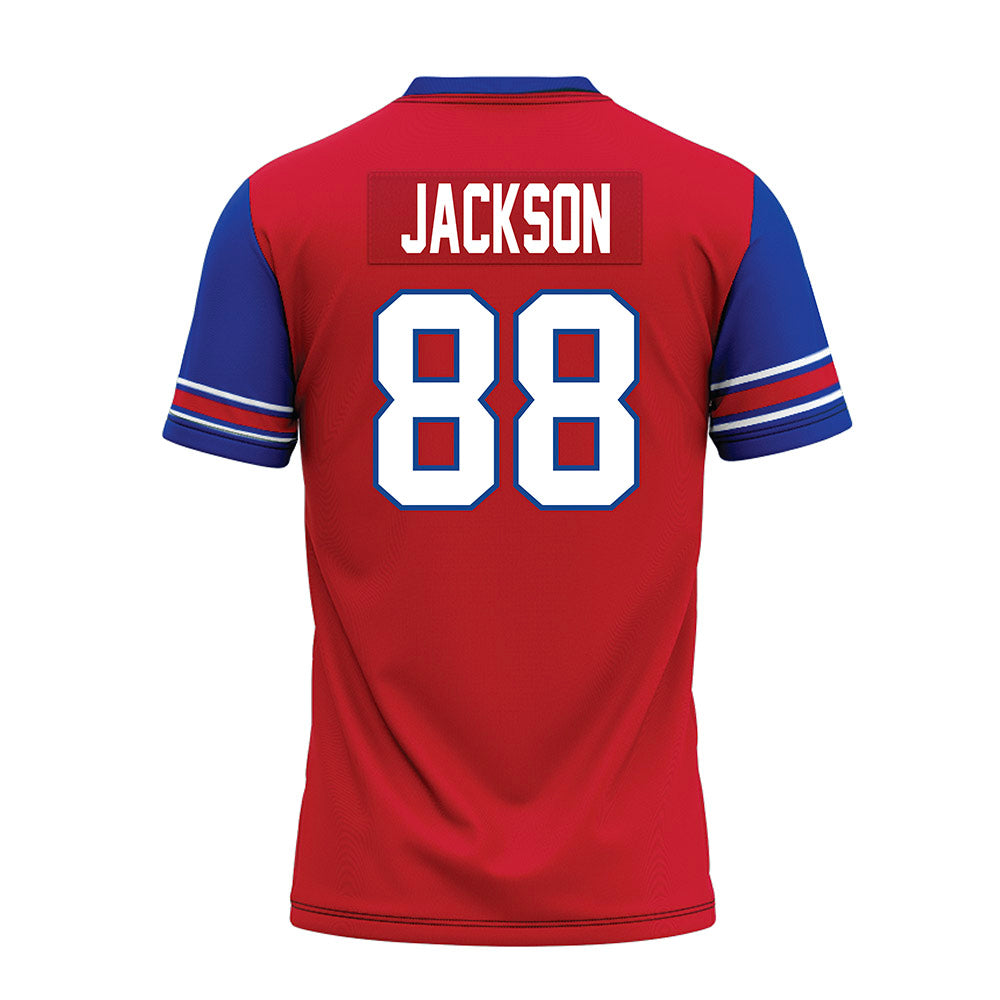 SMU - NCAA Football : Trey Jackson - Red Premium Football Jersey-1