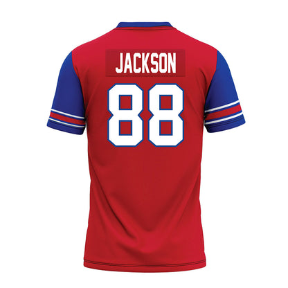 SMU - NCAA Football : Trey Jackson - Red Premium Football Jersey-1