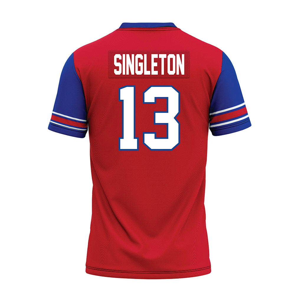 SMU - NCAA Football : Daylon Singleton - Red Premium Football Jersey-1