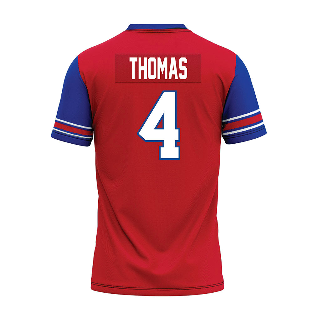 SMU - NCAA Football : Jayvon Thomas - Red Premium Football Jersey-1