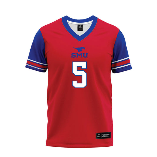 SMU - NCAA Football : Randy Pittman Jr. - Red Premium Football Jersey-0