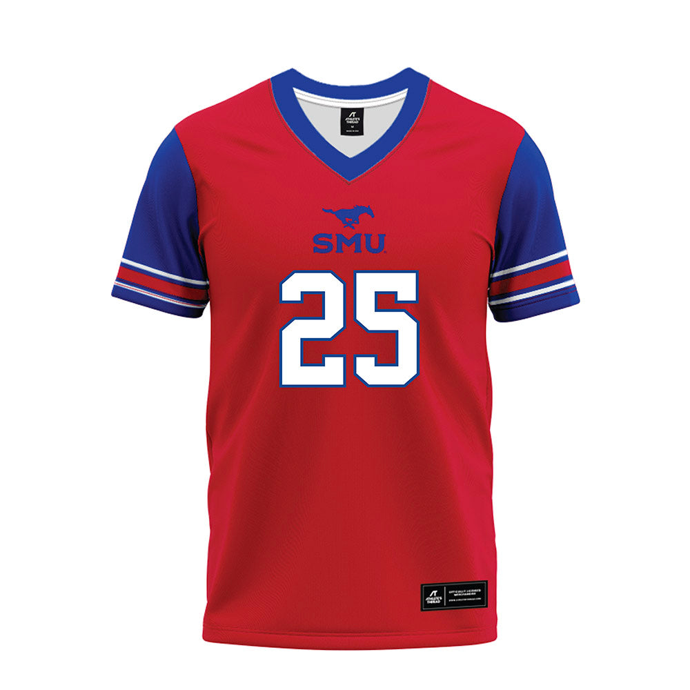 SMU - NCAA Football : Javion Holiday - Red Premium Football Jersey-0
