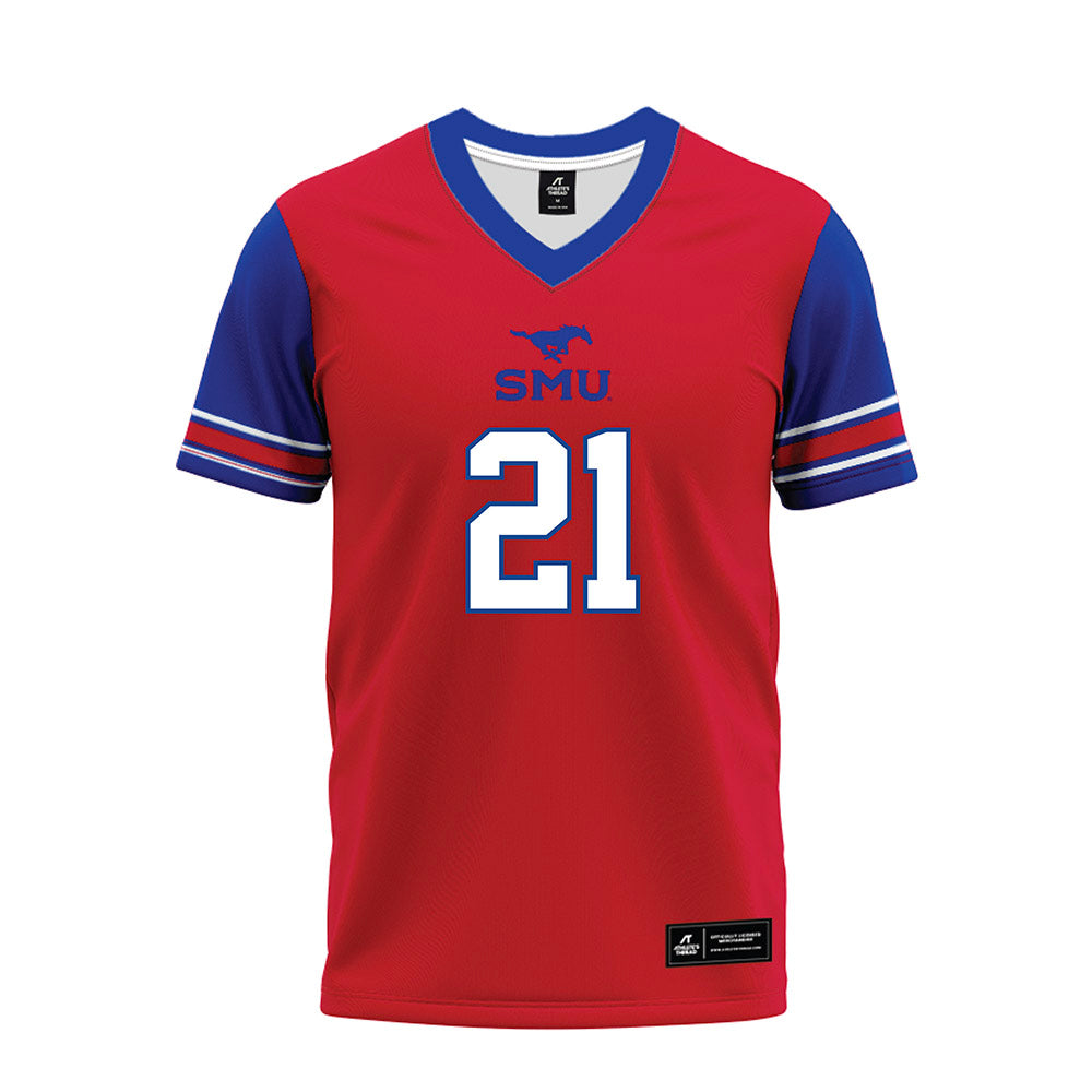 SMU - NCAA Football : Jimmy Wyrick - Red Premium Football Jersey-0
