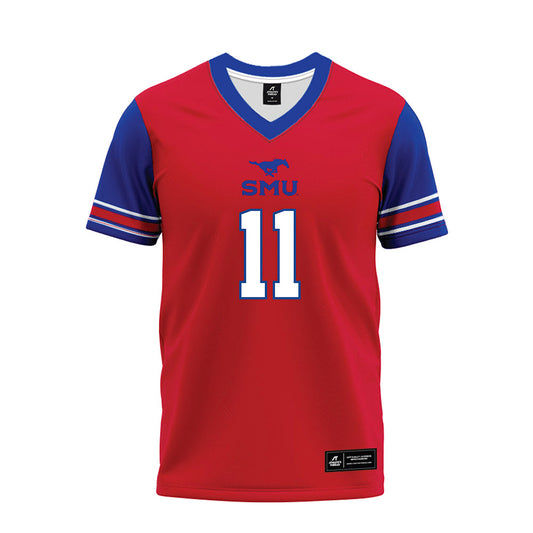 SMU - NCAA Football : Carterrious Brown - Red Premium Football Jersey-0