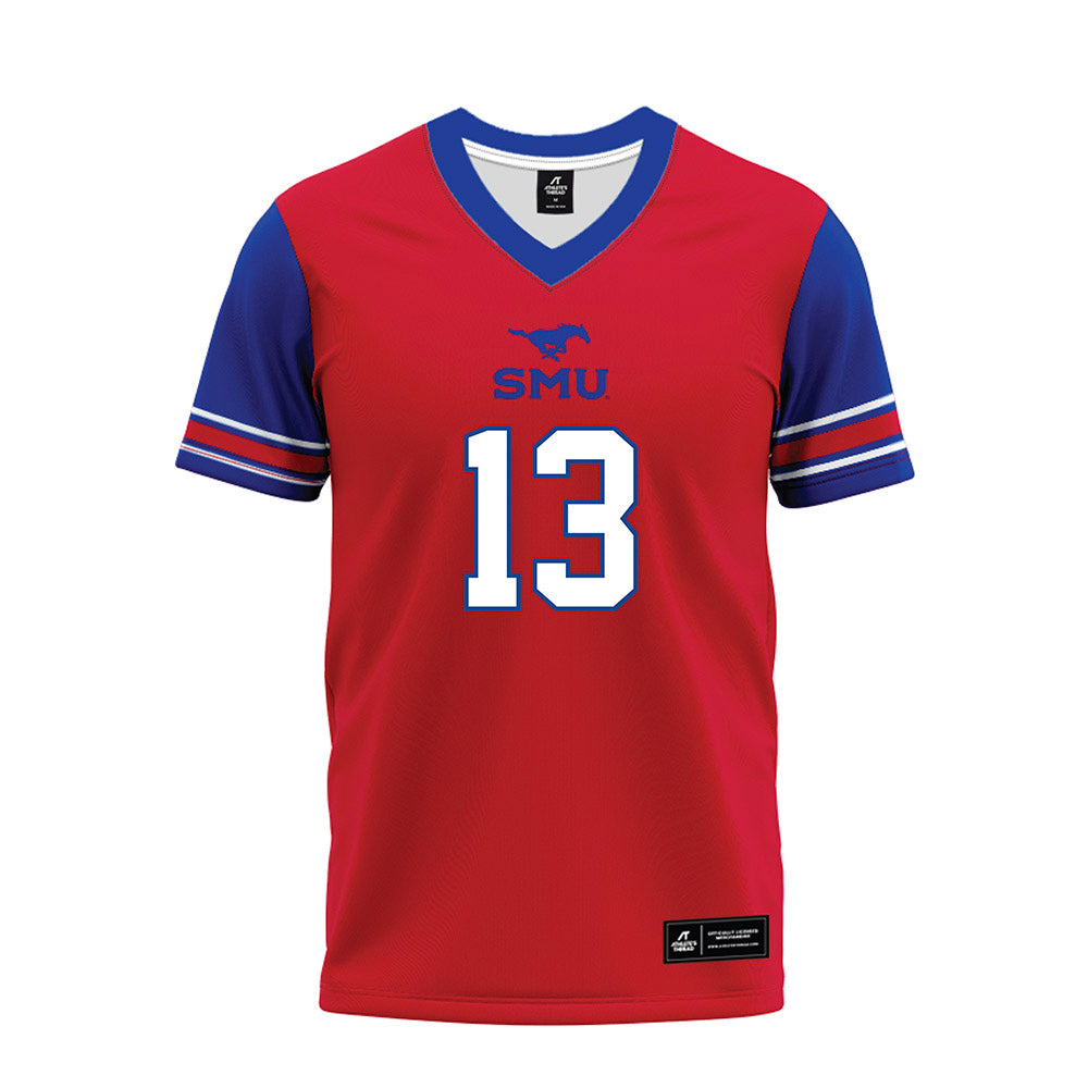 SMU - NCAA Football : Daylon Singleton - Red Premium Football Jersey-0