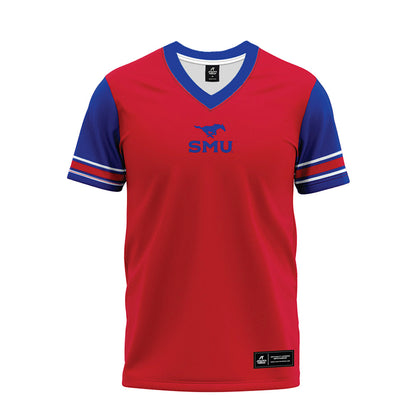 SMU - NCAA Football : Dramekco Green - Red Premium Football Jersey-0
