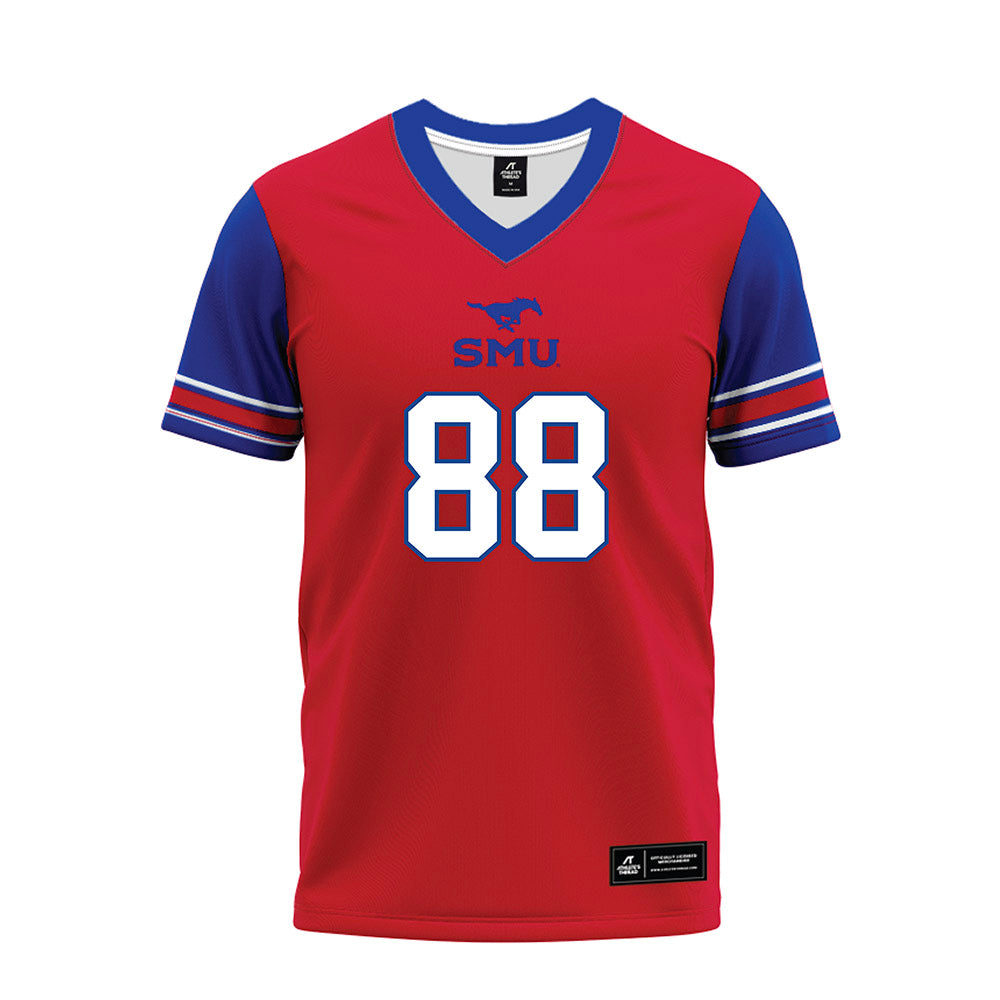 SMU - NCAA Football : Trey Jackson - Red Premium Football Jersey-0