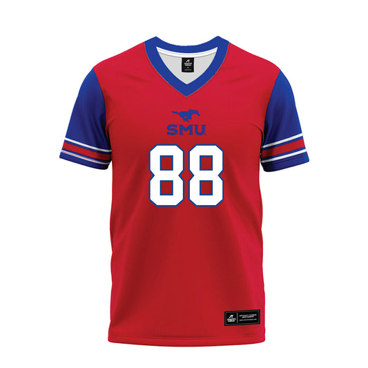 SMU - NCAA Football : Trey Jackson - Red Premium Football Jersey-0