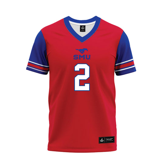 SMU - NCAA Football : Jalen Hale - Red Premium Football Jersey-0