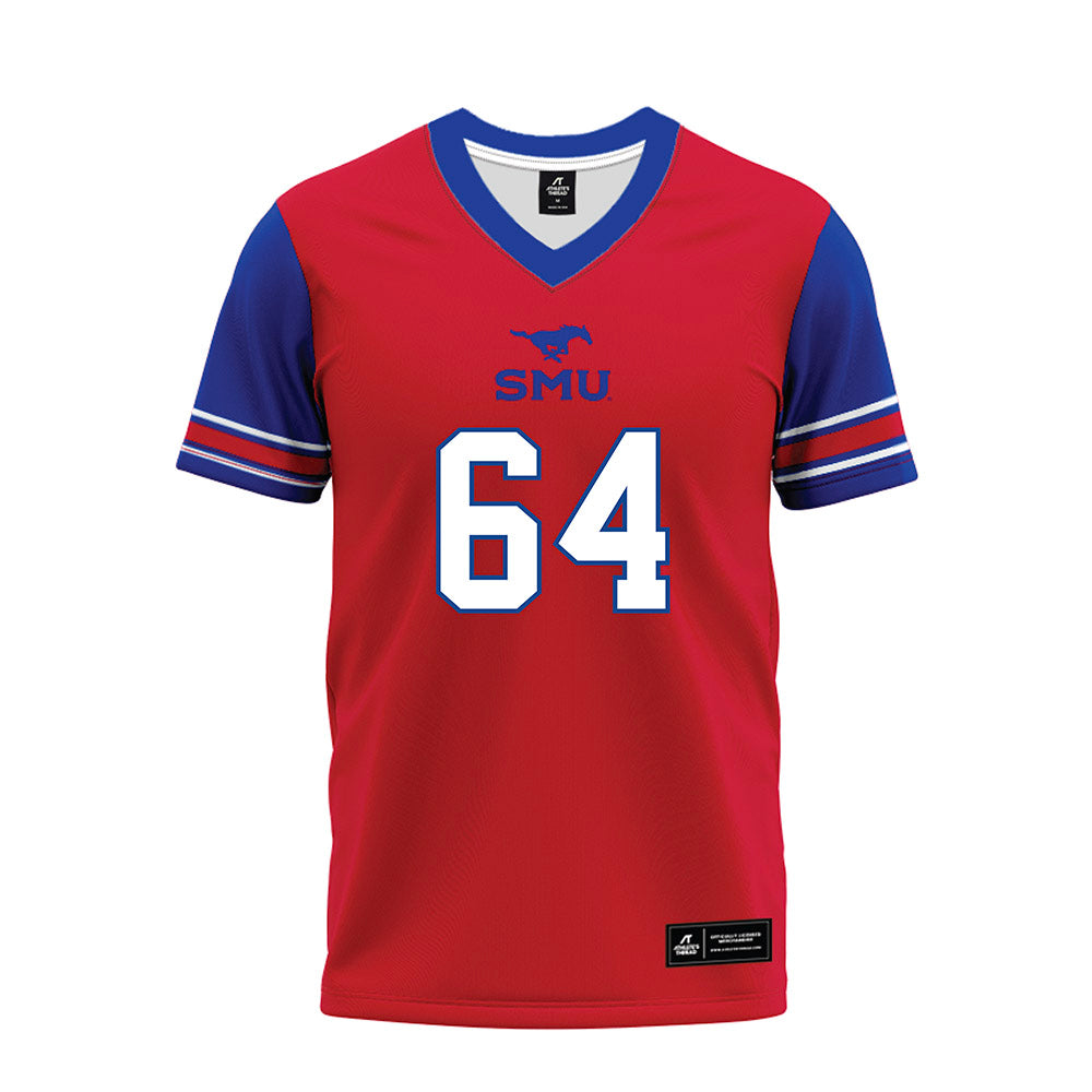 SMU - NCAA Football : Joshua Bates - Red Premium Football Jersey-0
