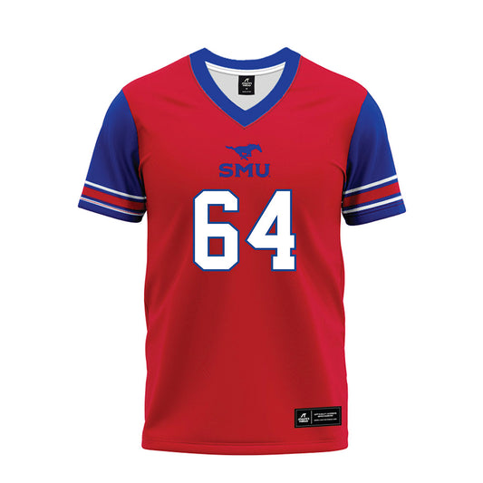 SMU - NCAA Football : Joshua Bates - Red Premium Football Jersey-0