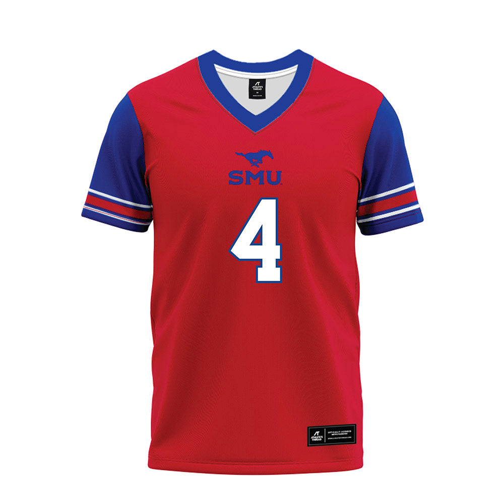 SMU - NCAA Football : Jayvon Thomas - Red Premium Football Jersey-0