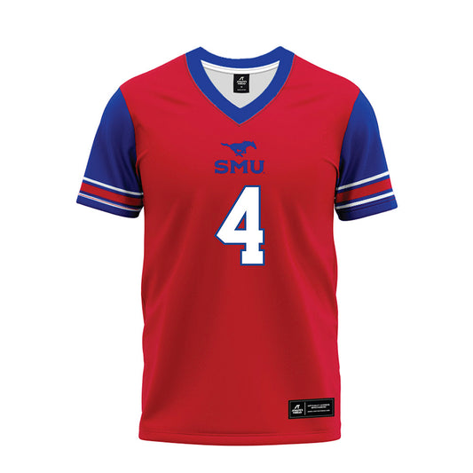 SMU - NCAA Football : Jayvon Thomas - Red Premium Football Jersey-0