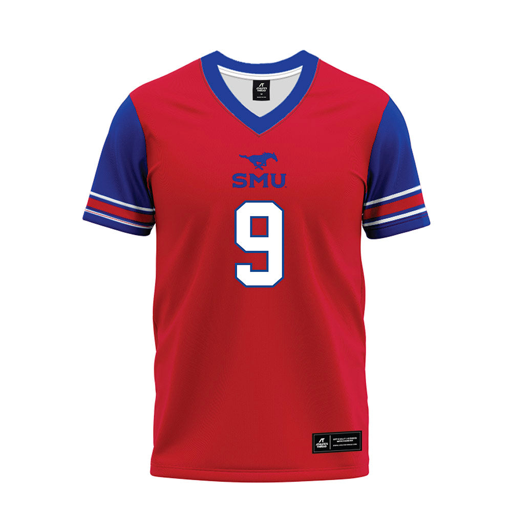 SMU - NCAA Football : Zachery Turner - Red Premium Football Jersey-0