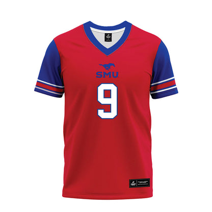 SMU - NCAA Football : Zachery Turner - Red Premium Football Jersey-0
