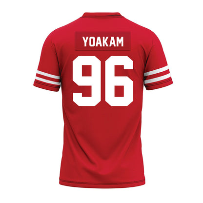 Houston - NCAA Football : Zac Yoakam - Red Premium Football Jersey-1
