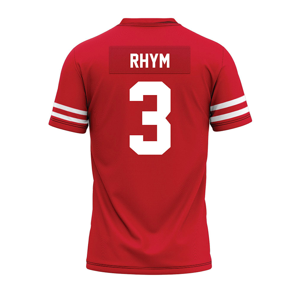 Houston - NCAA Football : JD Rhym - Red Premium Football Jersey-1