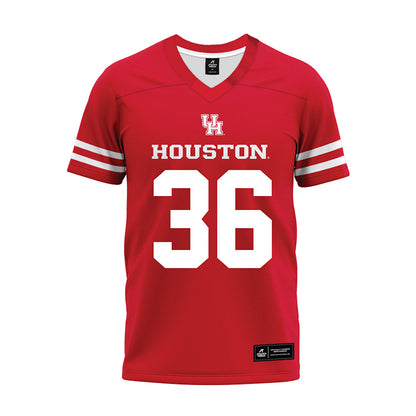 Houston - NCAA Football : Liam Riley - Red Premium Football Jersey-0