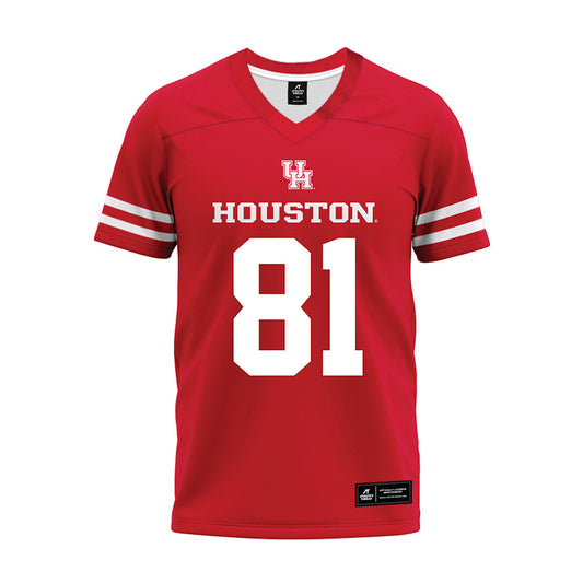 Houston - NCAA Football : Jeremiah Bushnell - Red Premium Football Jersey-0