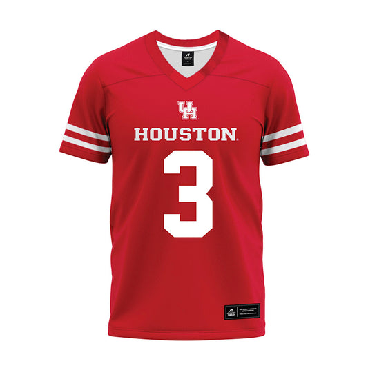 Houston - NCAA Football : JD Rhym - Red Premium Football Jersey-0