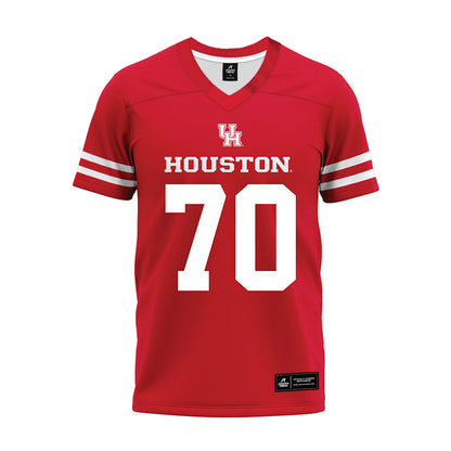 Houston - NCAA Football : Larry Crawford - Red Premium Football Jersey-0