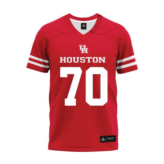 Houston - NCAA Football : Larry Crawford - Red Premium Football Jersey-0