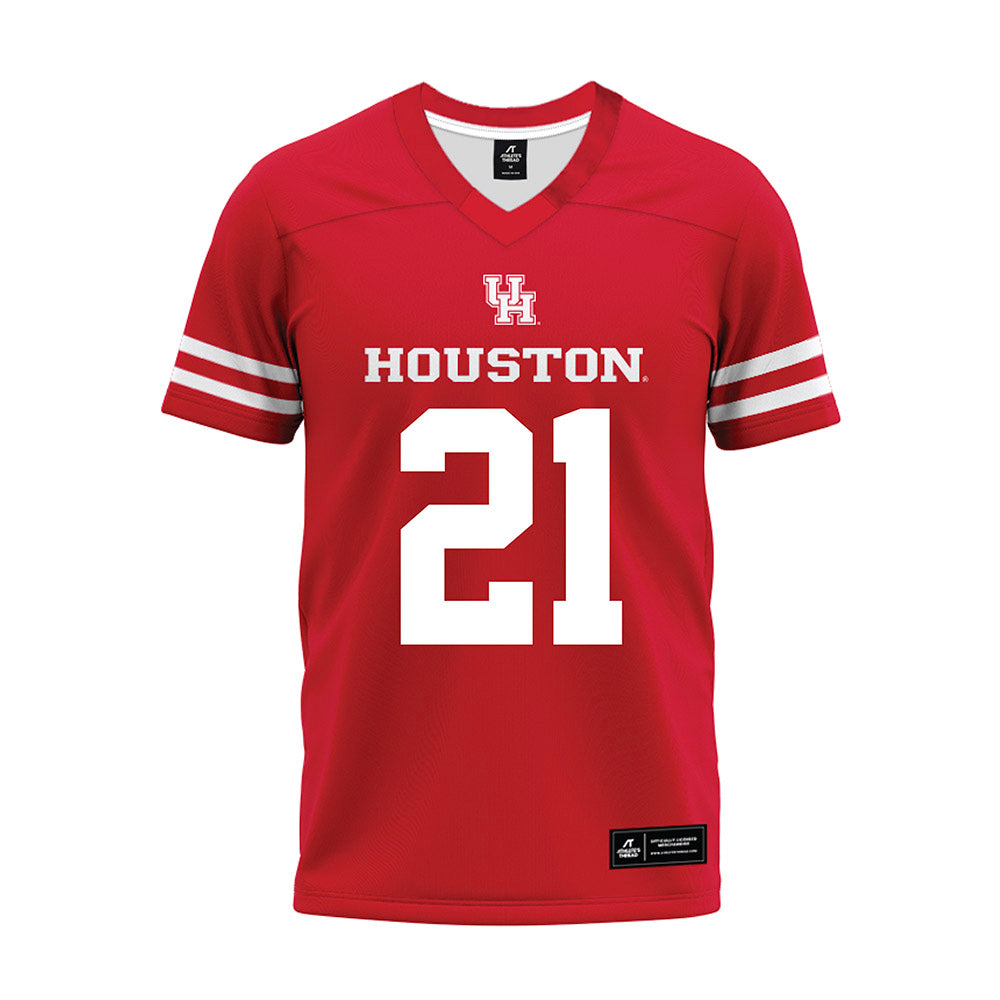 Houston - NCAA Football : Makhi Hughes - Red Premium Football Jersey-0