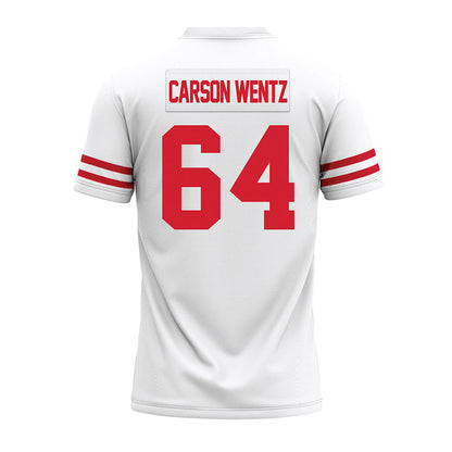 Houston - NCAA Football : Jackson Carson Wentz - White Premium Football Jersey-1