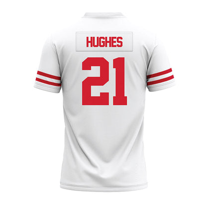 Houston - NCAA Football : Makhi Hughes - White Premium Football Jersey-1