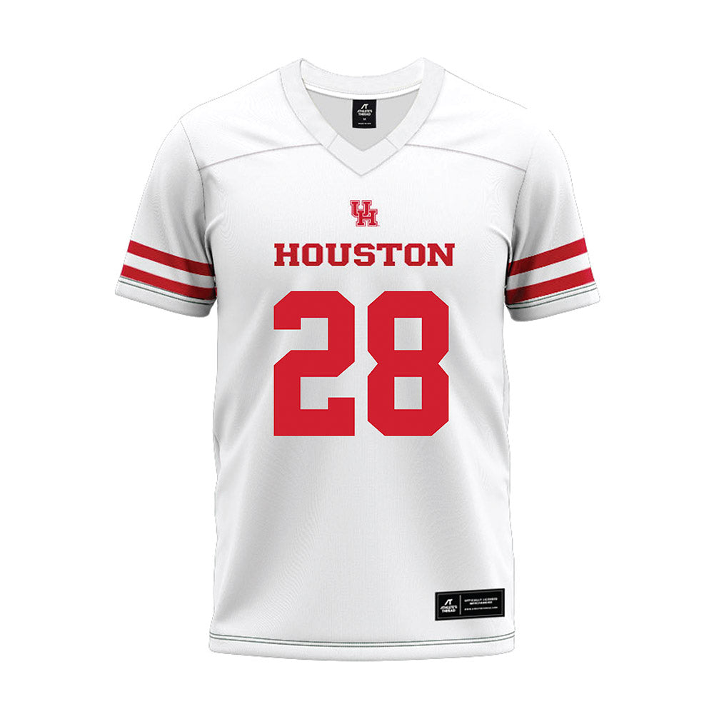Houston - NCAA Football : Kenzy West Jr. - White Premium Football Jersey-0