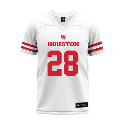 Houston - NCAA Football : Kenzy West Jr. - White Premium Football Jersey-0