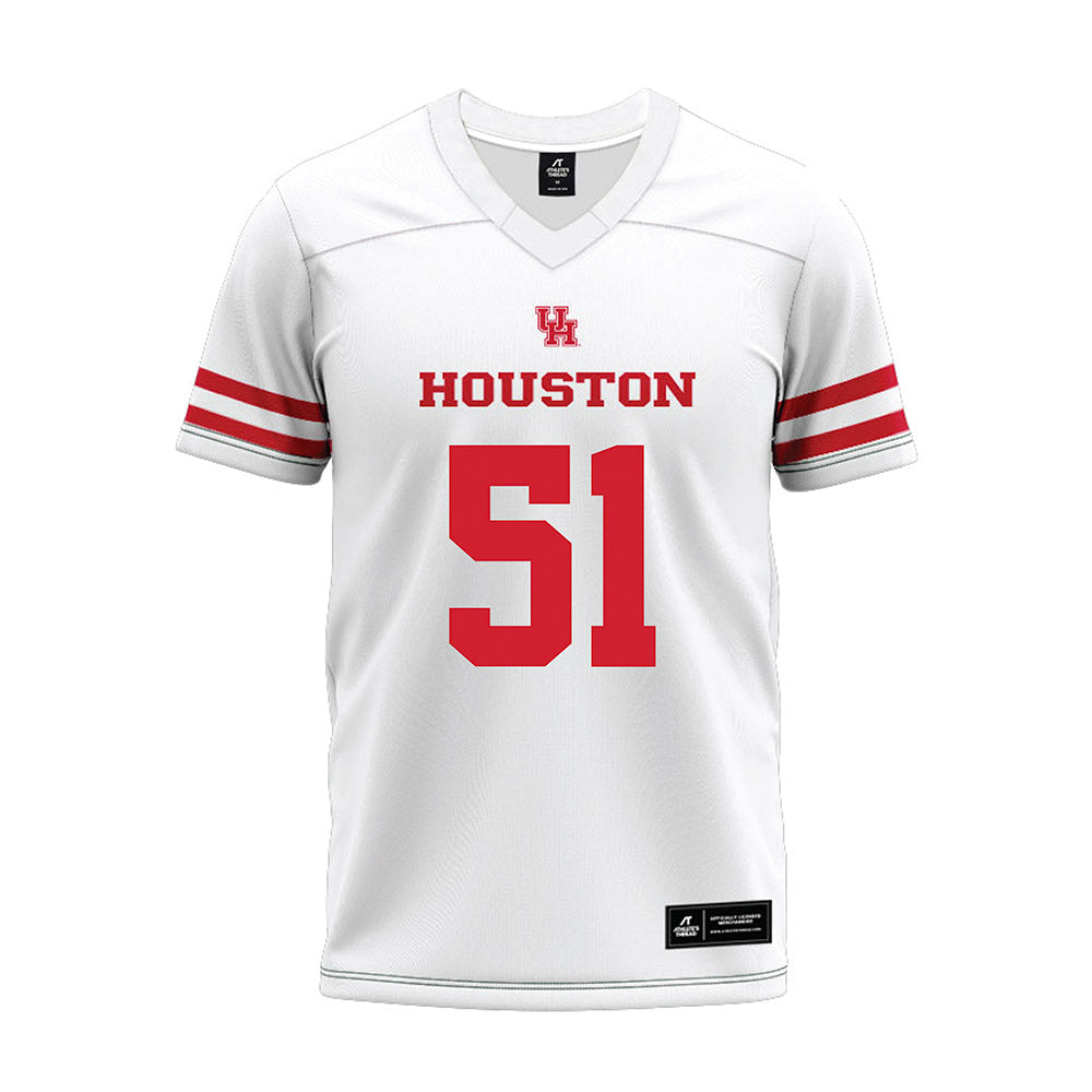 Houston - NCAA Football : Hunter Jones - White Premium Football Jersey-0